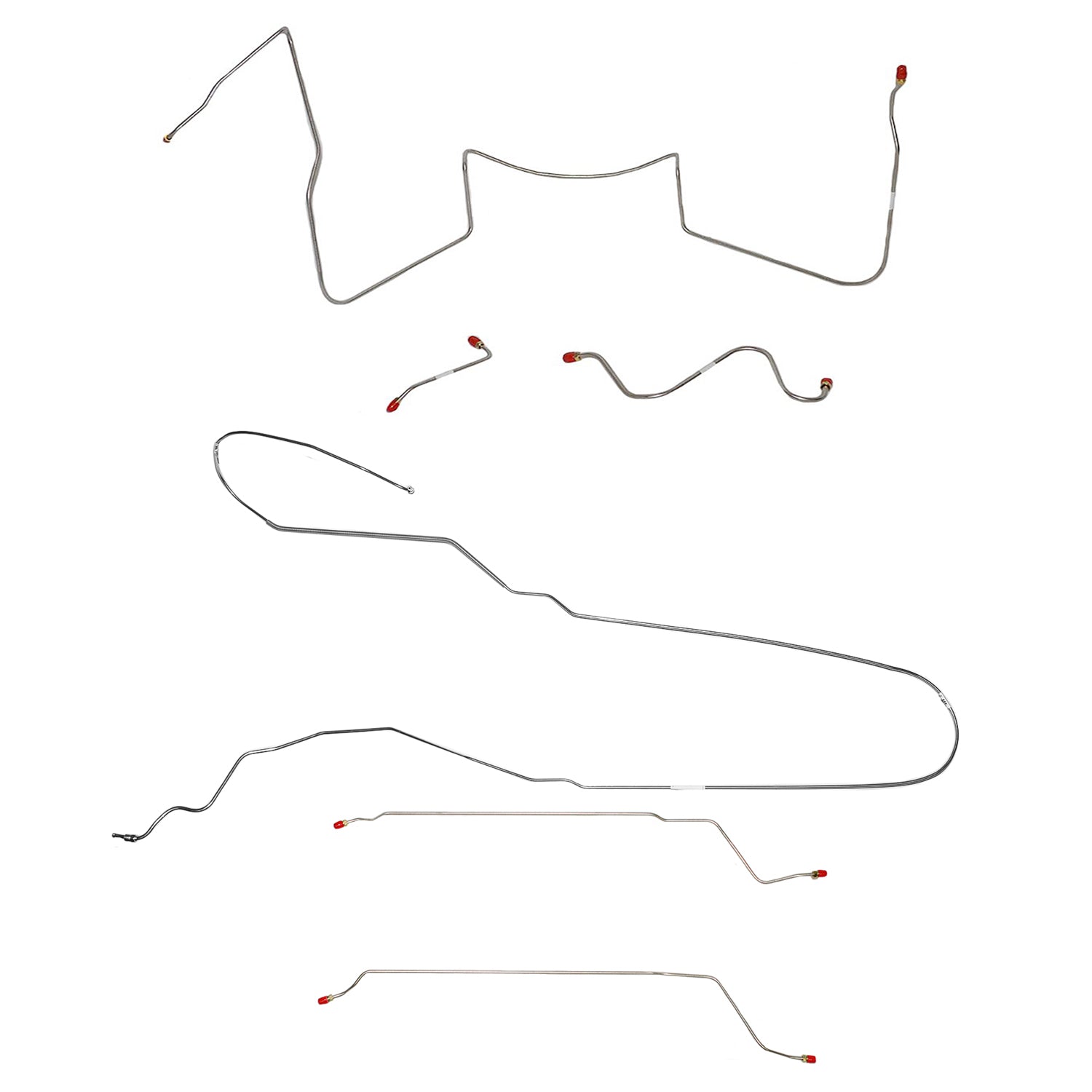 CBK0437SS - 1964-65 Pontiac LeMans / GTO, w/ Manual Drum, Convertible; Complete Brake Line Kit; Stainless - SSTubes