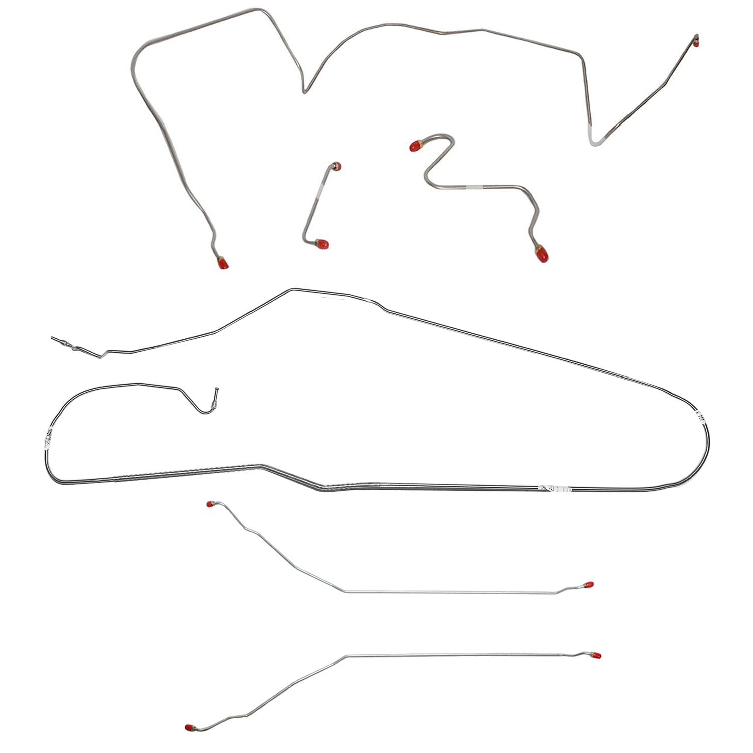 CBK0439SS - 1966 Pontiac LeMans / GTO, w/ Manual Drum, Convertible; Complete Brake Line Kit; Stainless - SSTubes