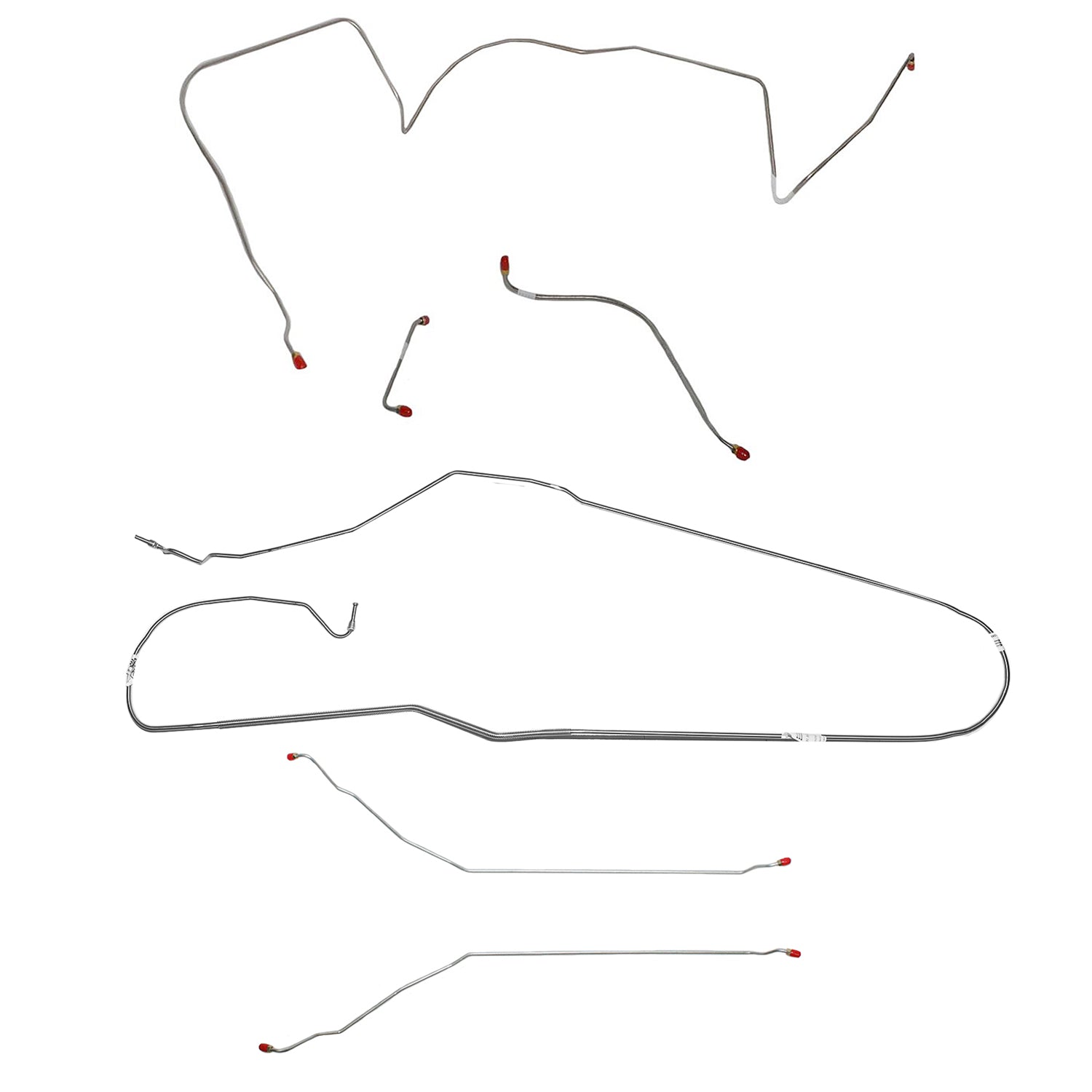 CBK0440SS - 1966 Pontiac LeMans / GTO, w/ Power Drum, Convertible; Complete Brake Line Kit; Stainless - SSTubes