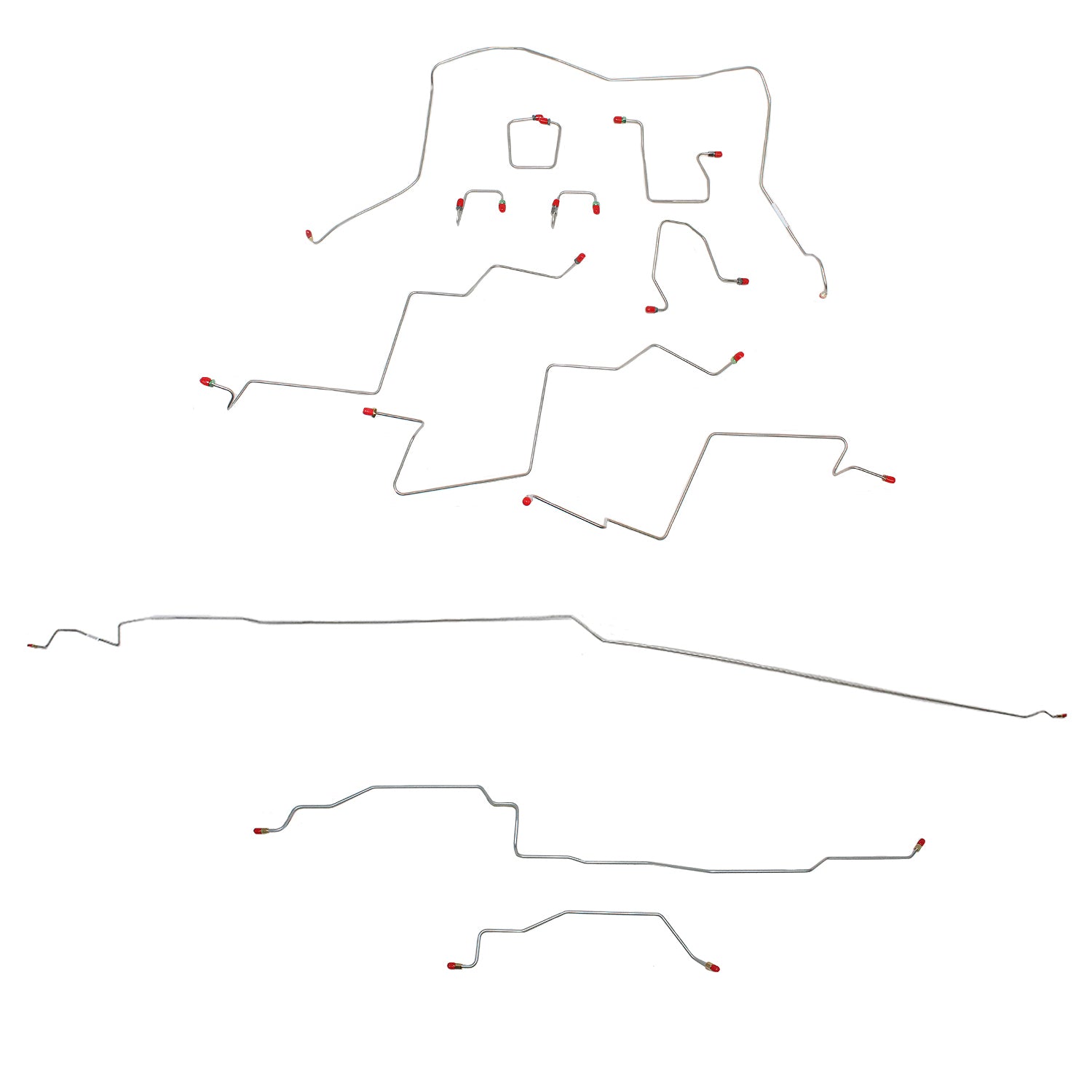 CBK0014SS - 98-01 Dodge Ram 1500 4wd, AWABS, Quad Cab/Short Bed; Complete Brake Line Kit; Stainless - SSTubes