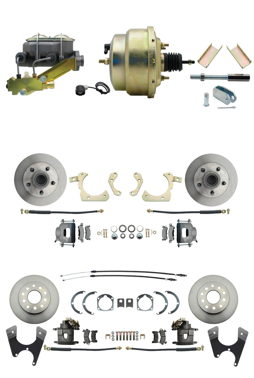 BDC0003- 55-57 Chevy Front & Rear Disc Brake Conversion Kit with 8 Booster - SSTubes