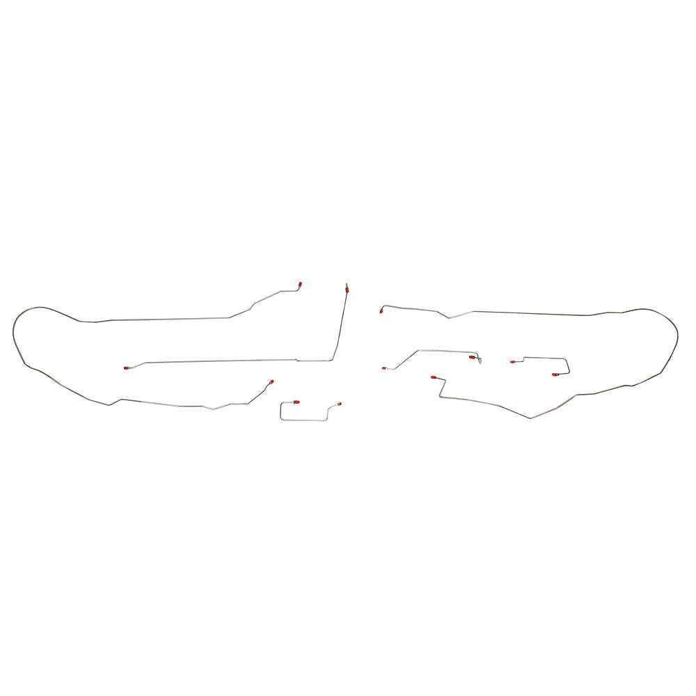 DIN0503SS- 05-06 Ford Escape 2wd AWABS Disc/Drum Intermediate Brake Lines, Complete Set; Stainless - SSTubes