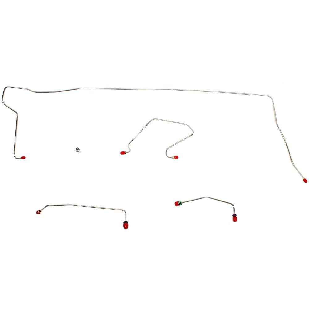 EKT7012SS- 70-74 Mopar E-Body, Disc Brake Conversion Line Set; From Power Drum to Power Disc; Works w/ QPV001 Combination Valve; Stainless - SSTubes