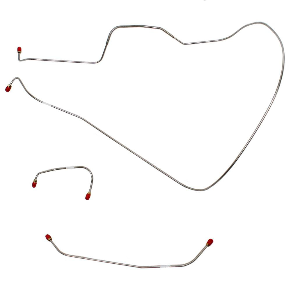 GKT6302SS- 63-64 Ford Galaxie, Hi-Performance; 3pc Front Brake Line Set; Stainless - SSTubes