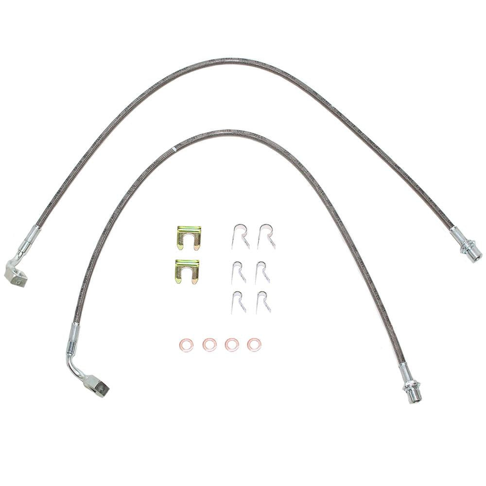 HSP0001SS - 99-07 GM Full Size Truck Front Brake Hose Set; Braided Stainless - SSTubes