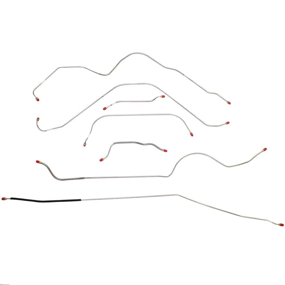 SCK5602SS- 56 Ford Thunderbird Power Brake Line Kit, 7pc; Stainless - SSTubes