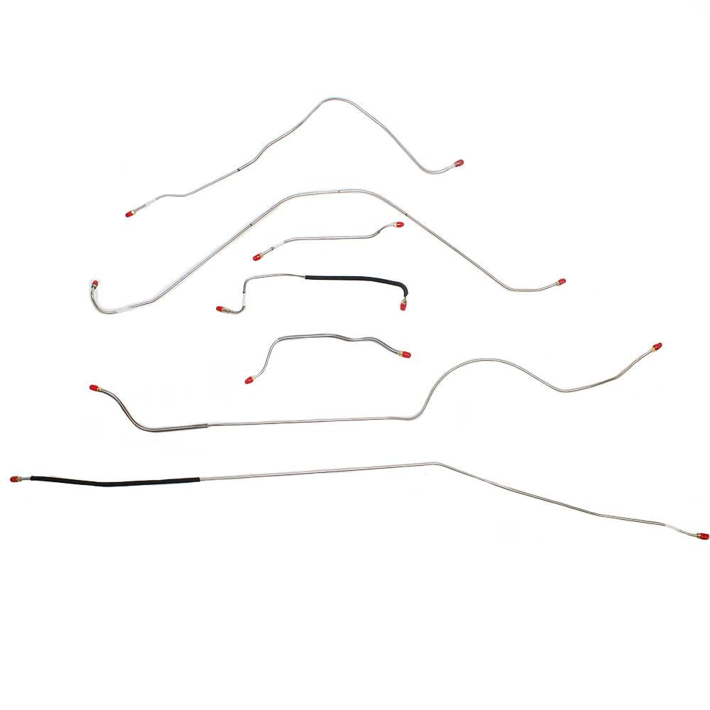 SCK5701SS- 57 Ford Thunderbird Manual Brake Line Kit, 7pc; Stainless - SSTubes