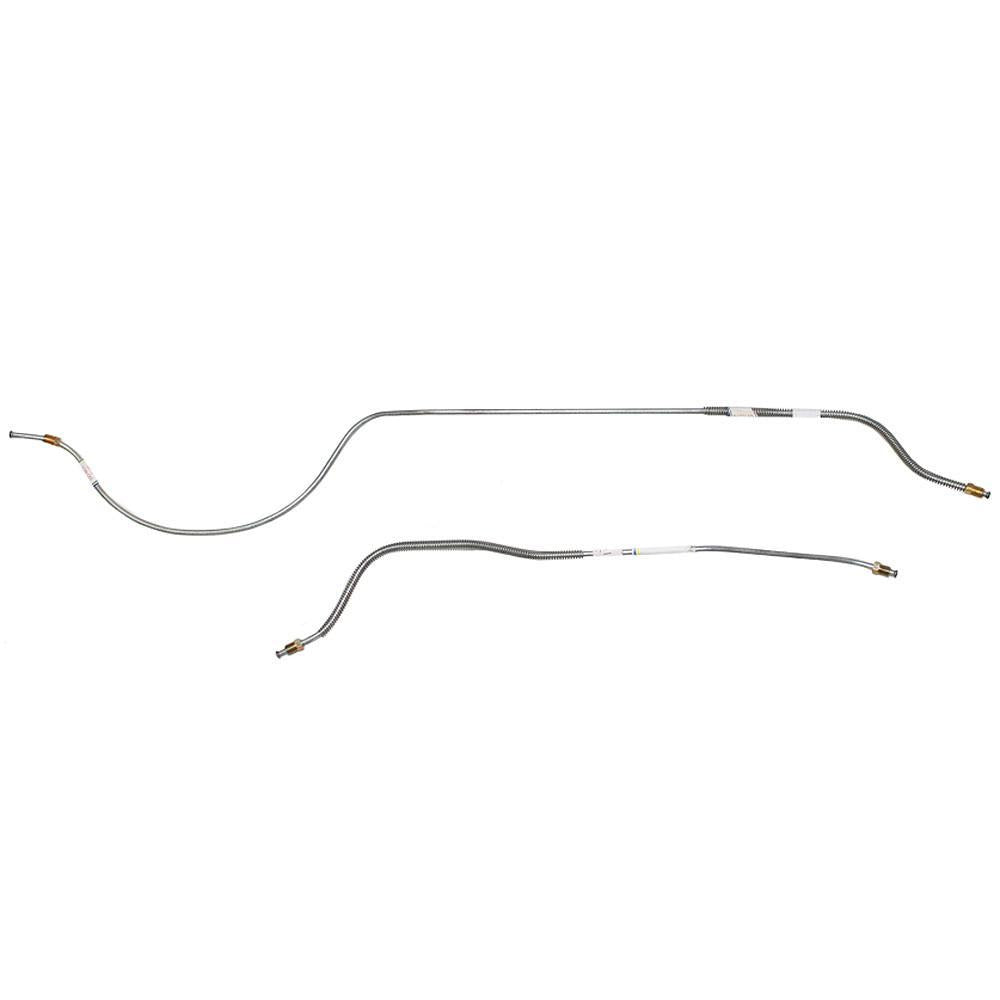 SRA5501SS- 55-56 Ford Thunderbird; 2pc Rear Axle Brake Line Set; Stainless - SSTubes