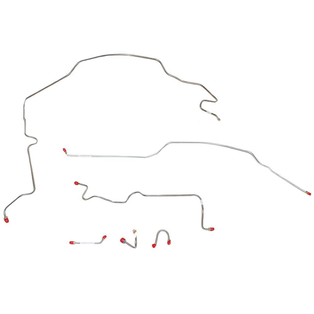 TKT6702OM- 67-70 Chevy C10/GMC C1500, 2wd, Standard Brakes, M/C Lines Run Outboard of Frame; 6pc Front Brake Line Set; Steel - SSTubes