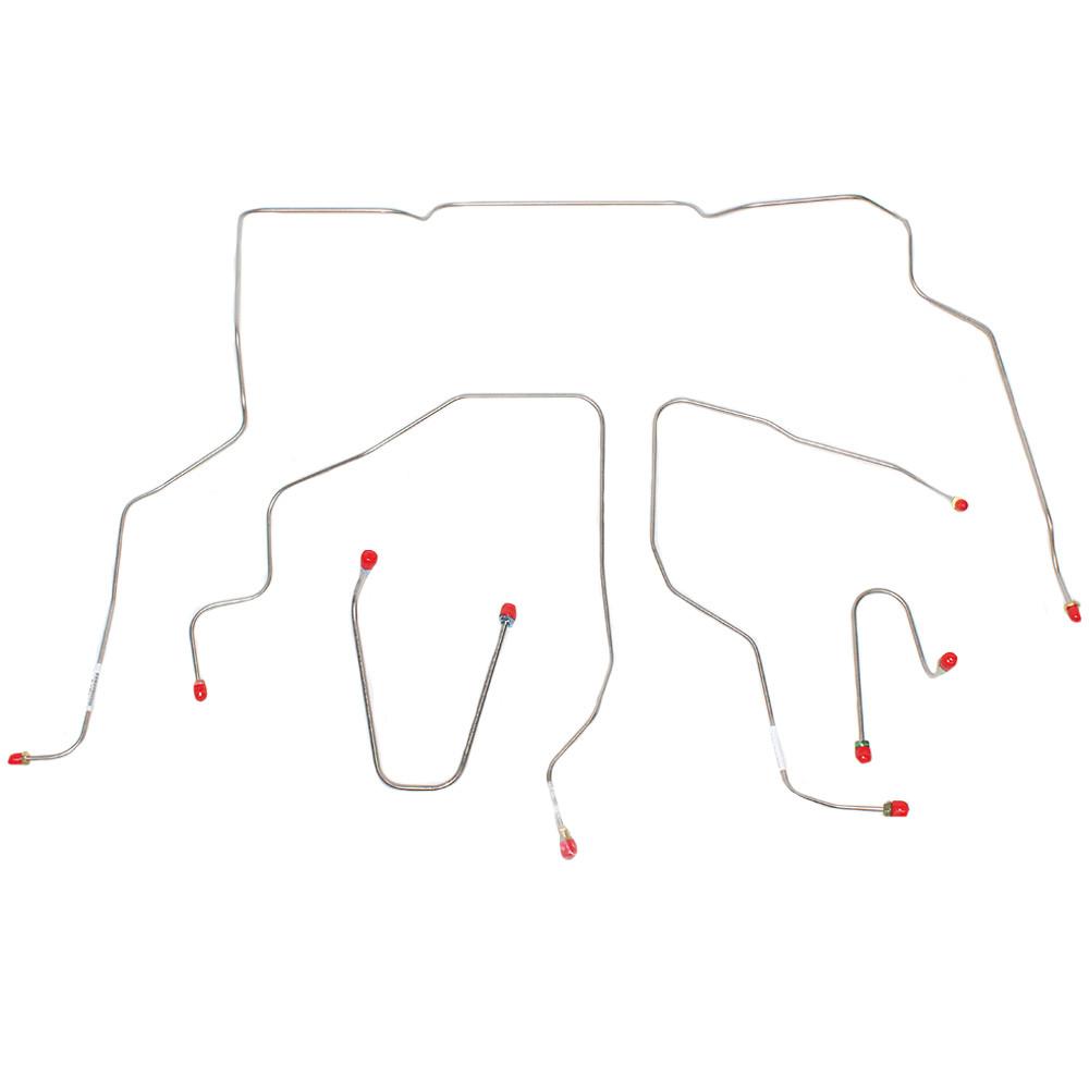 TKT9521OM- 95-98 GM 1500 4wd Truck, Front Brake Line Kit; Steel - SSTubes