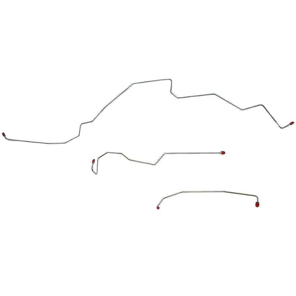 TKT9943OM- 99-01 Ford Super Duty/Excursion RWABS, Front Brake Line Kit; Steel - SSTubes