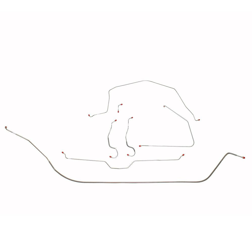 VCK6503OM- 65-66 Corvette with Power Brakes; 1/4" Intermediate Line; Complete Brake Line Kit; Steel - SSTubes
