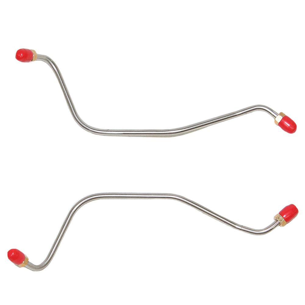 VRA6302SS- 63-64 Chevy Corvette; Rear Drum Brakes Wheel Cylinder Lines, 2pcs; Stainless - SSTubes