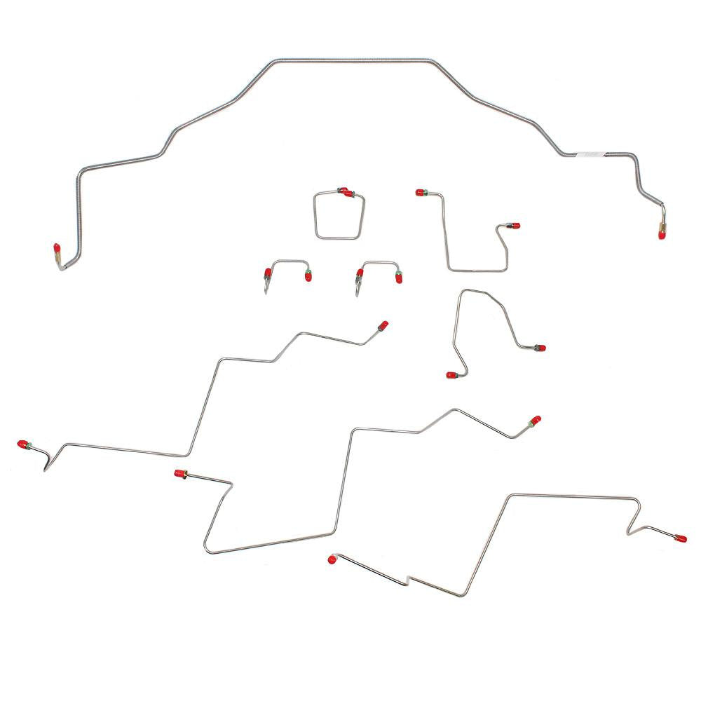 WKT9802SS- 98-01 Ram 1500 2wd, AWABS, Front Brake Line Kit; Stainless - SSTubes