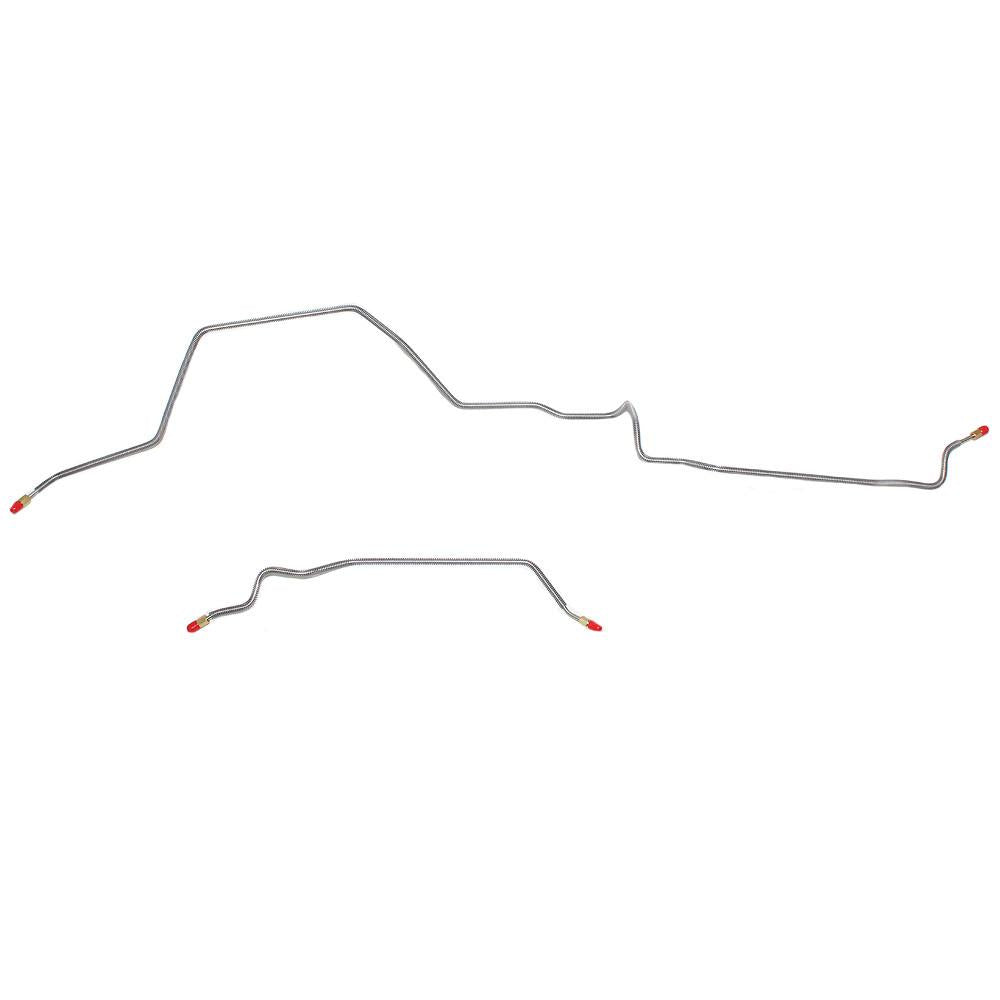 WRA9802SS- 98-01 Dodge Ram 2500 w/ Manual Trans & 3500 ALL, Drum Brakes, Rear Axle Brake Lines; Stainless - SSTubes