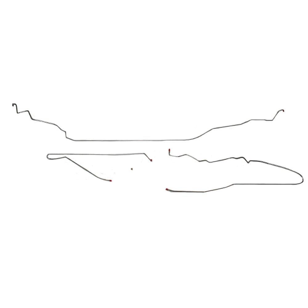 XIN9603SS-96-99 Chevy Cavalier, No Traction Control, 1pc ABS/M/C, Intermediate Brake Lines; Stainless - SSTubes