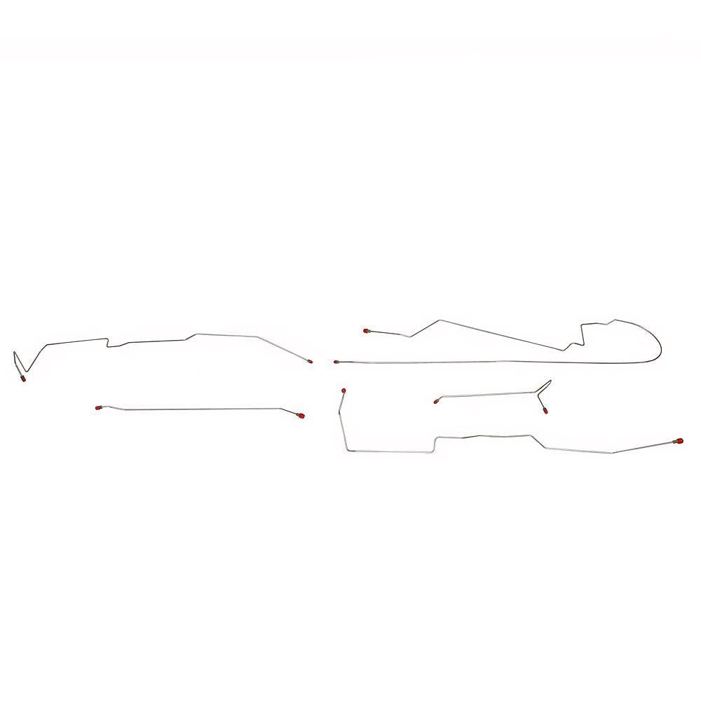 YIN9903OM- 99-04 Chrysler 300/LHS, AWABS w/ Traction Control, Complete Intermediate Brake Line Set; Steel - SSTubes