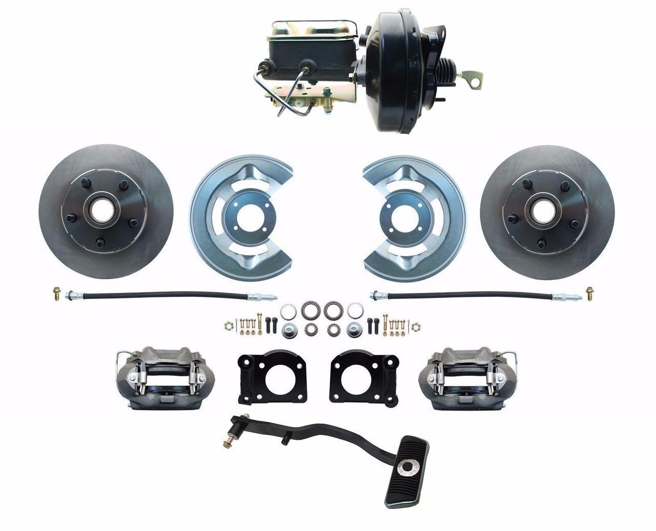 ZDC0002- 67-69 Mustang Power Front Disc Brake Conversion Kit with Disc Front / Drum Rear, Auto Trans Only - SSTubes