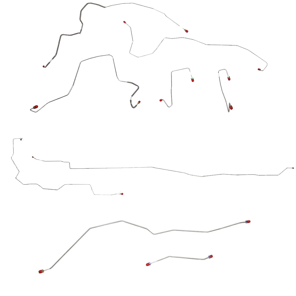 CBK0105OM - 05-07 Ford F-250 Super Duty, 4wd, AWABS, Ext Cab/Long Bed; Complete Brake Line Kit; Steel - SSTubes