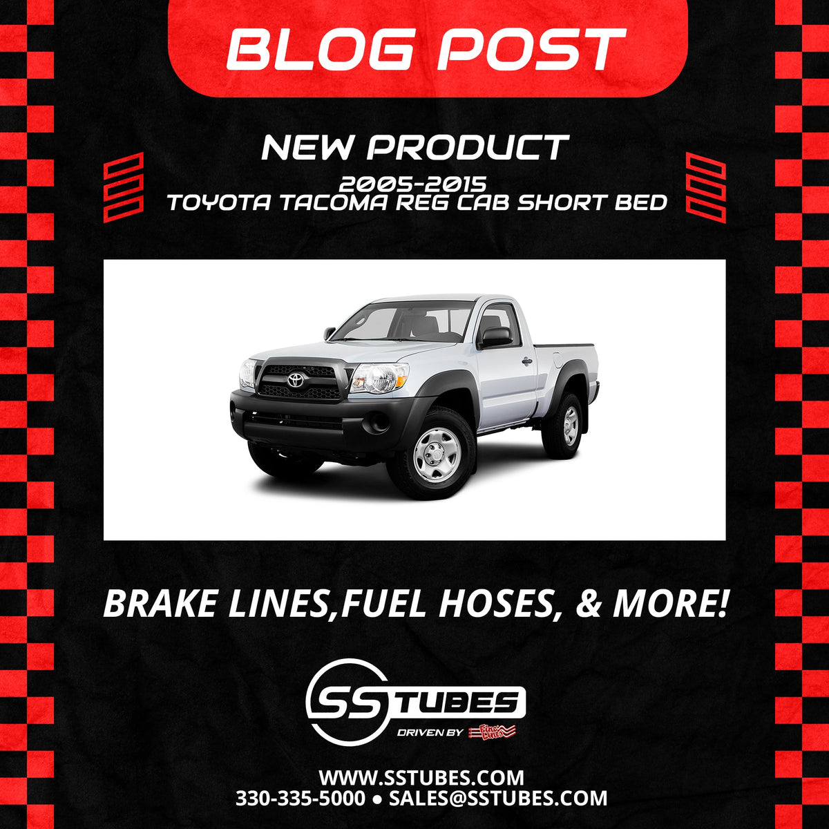 New! 05'–15' Toyota Tacoma Regular Cab Short Bed Brake Lines & More!
