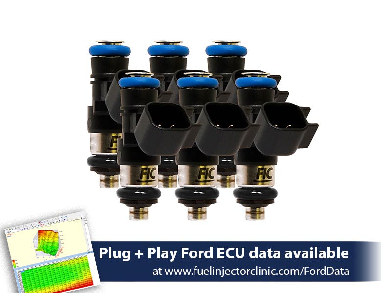 850cc (81 lbs/hr at 43.5 PSI fuel pressure) FIC Fuel  Injector Clinic Injector Set for Mustang Ford Mustang V6 (2011-2017) - SSTubes
