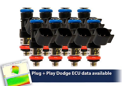 0660cc (72 lbs/hr at OE 58 PSI fuel pressure) FIC Fuel Injector Clinic Injector Set for Dodge Hemi Gen 1-4 Whipple Supercharger(High-Z) - SSTubes