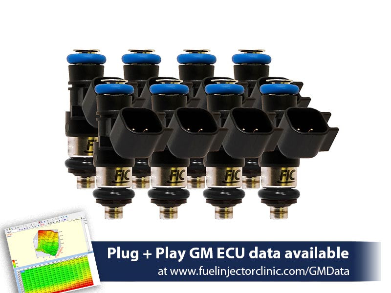 850cc (94 lbs/hr at OE 58 PSI fuel pressure) FIC Fuel Injector Clinic Injector Set for 6.2 Truck Motors ('09-'13) Injector Sets (High-Z) - SSTubes