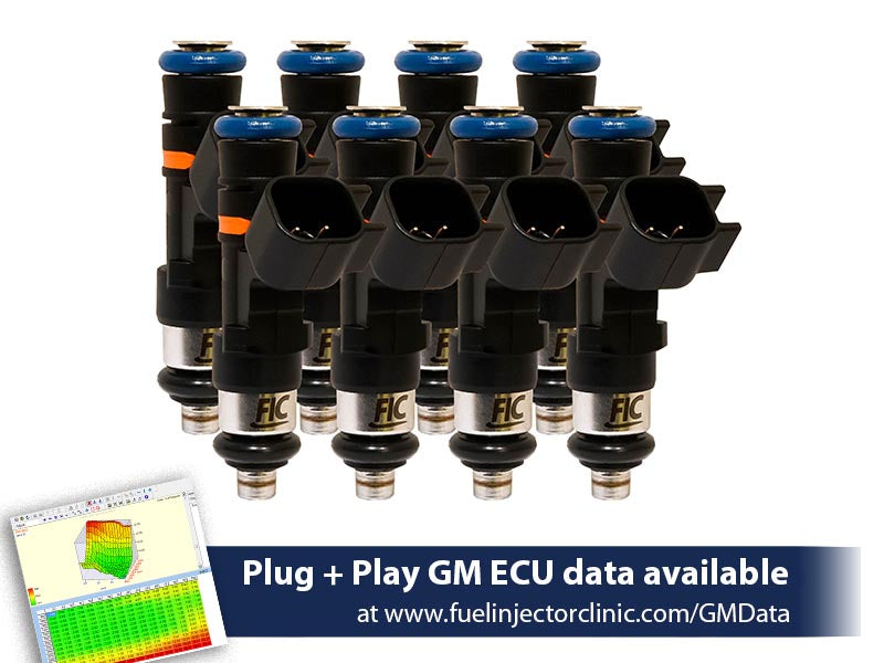 445cc (50 lbs/hr at OE 58 PSI fuel pressure) FIC Fuel  Injector Clinic Injector Set for 4.8/5.3/6.0/6.2 Truck Motors ('07-'13) (High-Z) - SSTubes