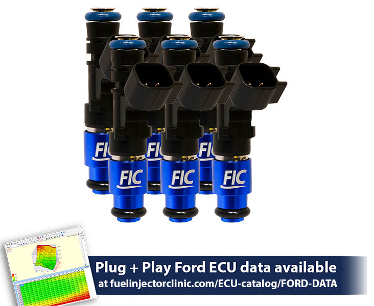 1000cc (85 lbs/hr at 43.5 PSI fuel pressure) FIC Fuel  Injector Clinic Injector Set for Ford Falcon XR6T (BA/BF) - SSTubes