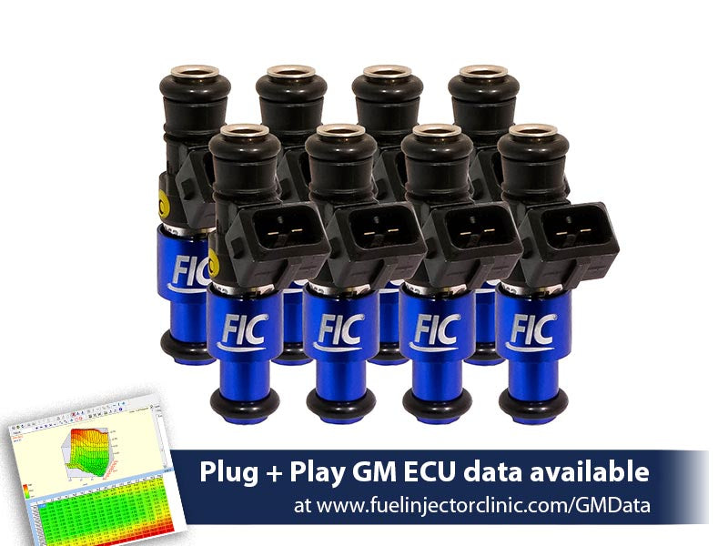 1200cc (130 lbs/hr at OE 58 PSI fuel pressure) FIC Fuel  Injector Clinic Injector Set for 4.8/5.3/6.0 Truck Motors ('07-'13) (High-Z) - SSTubes