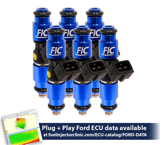 1200cc (110 lbs/hr at 43.5 PSI fuel pressure) FIC Fuel  Injector Clinic Injector Set for Ford Falcon XR6T (BA/BF) - SSTubes