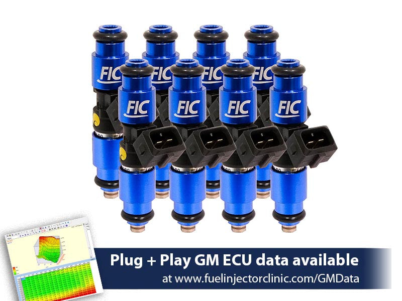 1200cc (130 lbs/hr at OE 58 PSI fuel pressure) FIC Fuel Injector Clinic Injector Set for LS1 engines (High-Z) - SSTubes