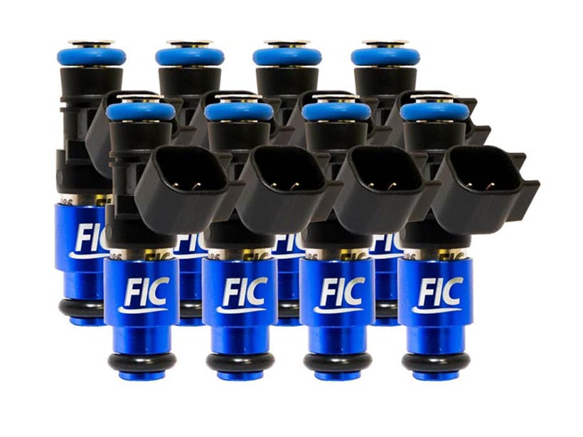1200cc-D (130 lbs/hr at OE 58 PSI fuel pressure) FIC Fuel  Injector Clinic Injector Set for 4.8/5.3/6.0 Truck Motors ('07-'13) (High-Z) - SSTubes