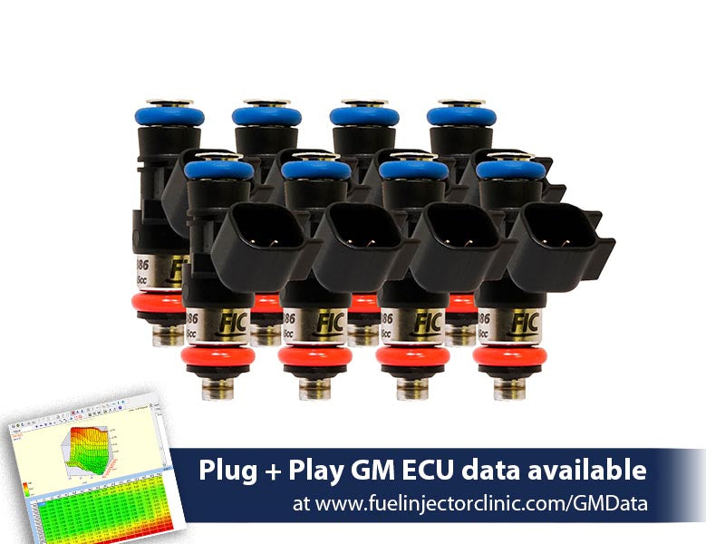 1650cc (180 lbs/hr at OE 58 PSI fuel pressure) FIC Fuel Injector Clinic Injector Set for LS3, LS7, L76, L92, and L99 engines (High-Z) - SSTubes