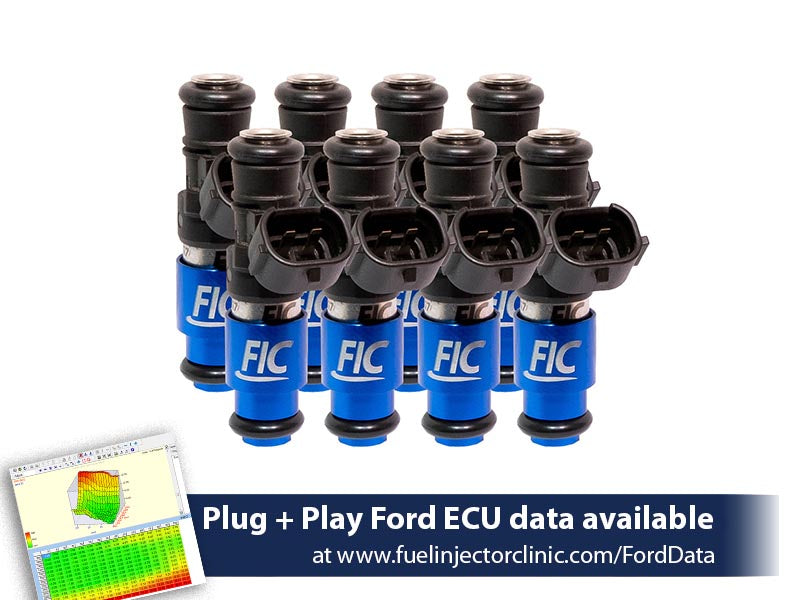 2150cc (200 lbs/hr at 43.5 PSI fuel pressure) FIC Fuel  Injector Clinic Injector Set for Ford Shelby GT500 (2007-2014)(High-Z) - SSTubes