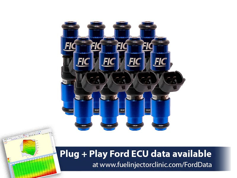 2150cc (200 lbs/hr at 43.5 PSI fuel pressure) FIC Fuel  Injector Clinic Injector Set for Mustang GT (1987-2004)/ Cobra (1993-1998)(High-Z) - SSTubes