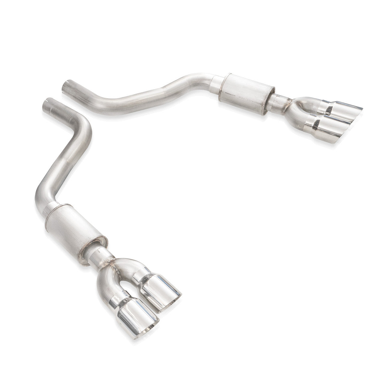 CHAL16ABL4 - 2015-23 Challenger 5.7L/6.2L/6.4L Axleback w/ Classic Sound, Quad 4 inch Polished Slash Cut Tips - SSTubes