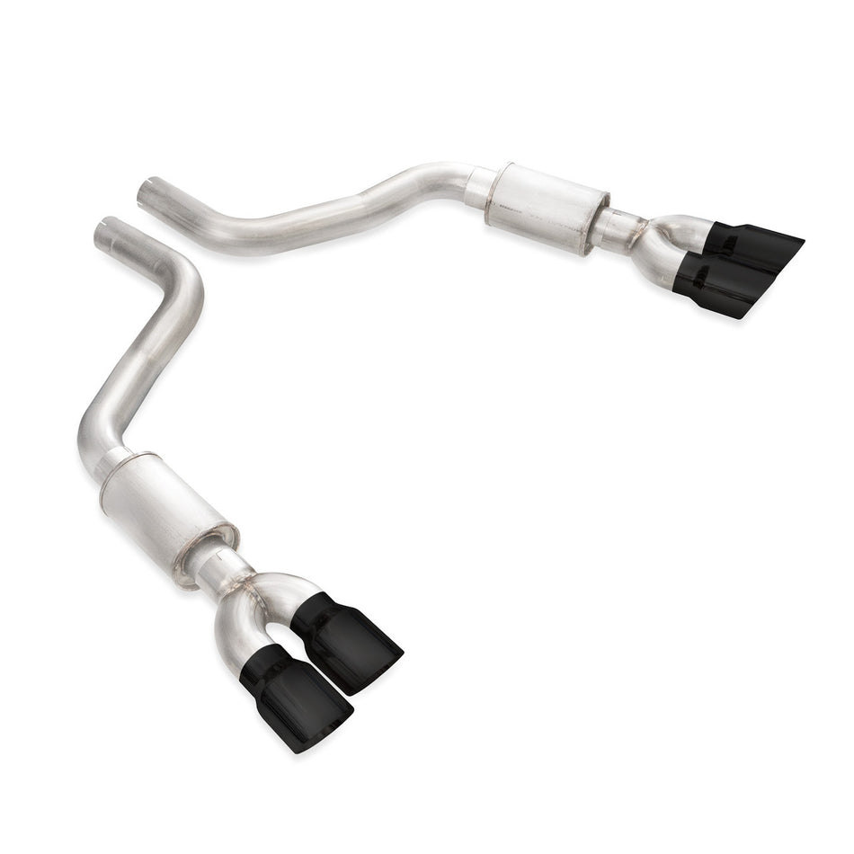 CHAL16ABL4B - 2015-23 Challenger 5.7L/6.2L/6.4L Axleback w/ Classic Sound, Quad 4 inch Black-out Slash Cut Tips - SSTubes
