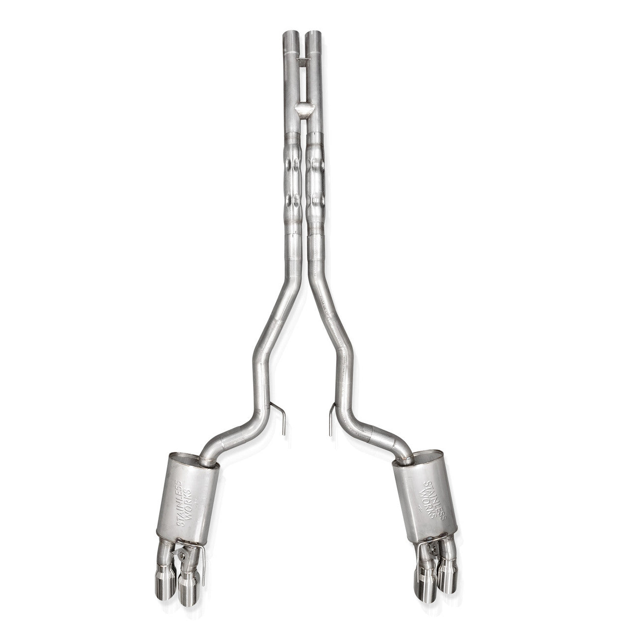 2024 Mustang GT Catback PC Connect, H-Pipe, Legend Sound Quad Tips - SSTubes