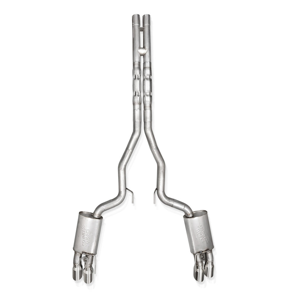 2024 Mustang GT Catback PC Connect, H-Pipe, Legend Sound Quad Tips - SSTubes