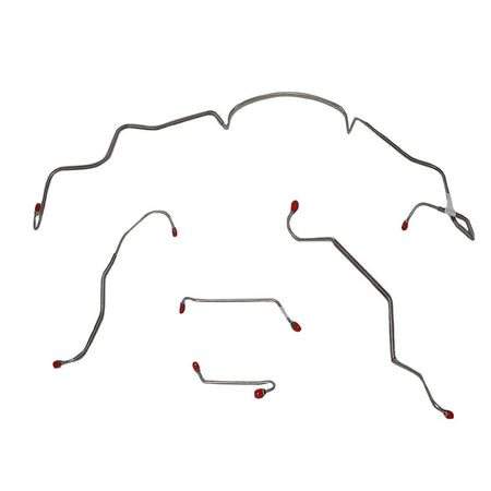 AKT6707SS- 67 Pontiac Lemans, GTO w/ Power Disc, Ram Air or HO Engine, 3/8" Port in Metering Valve; Front Brake Line Kit; Stainless - SSTubes