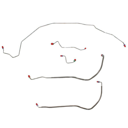 AKT7003OM- 70 Buick Skylark, GS/Oldsmobile Cutlass, 442/Pontiac Lemans, GTO; w/ Power Disc Brakes; 5pc Brake Line Set; Steel - SSTubes