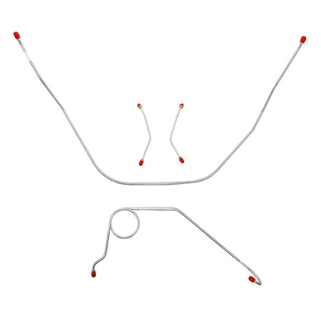 BKT5802SS- 58 Bel Air, Impala Power Brakes Front Brake Line Kit; Stainless - SSTubes