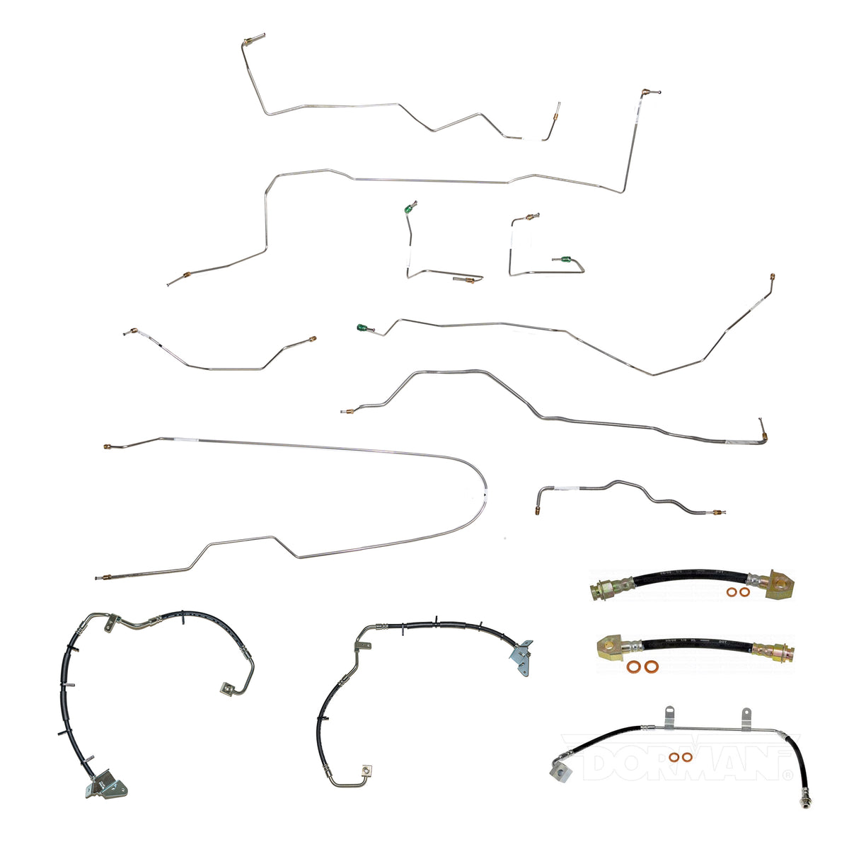 03-04 Jeep Grand Cherokee, After 04/27/2003 Complete Brake Line & Hose Kit; Stainless - SSTubes
