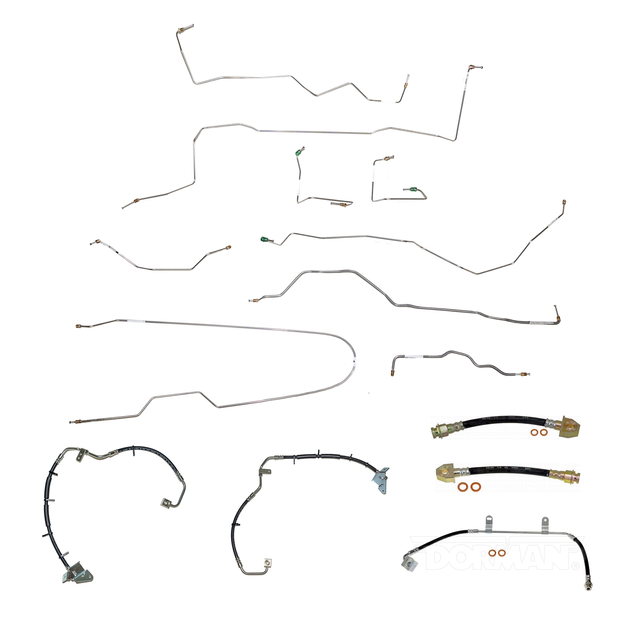 03-04 Jeep Grand Cherokee, After 04/27/2003 Complete Brake Line & Hose Kit; Stainless - SSTubes