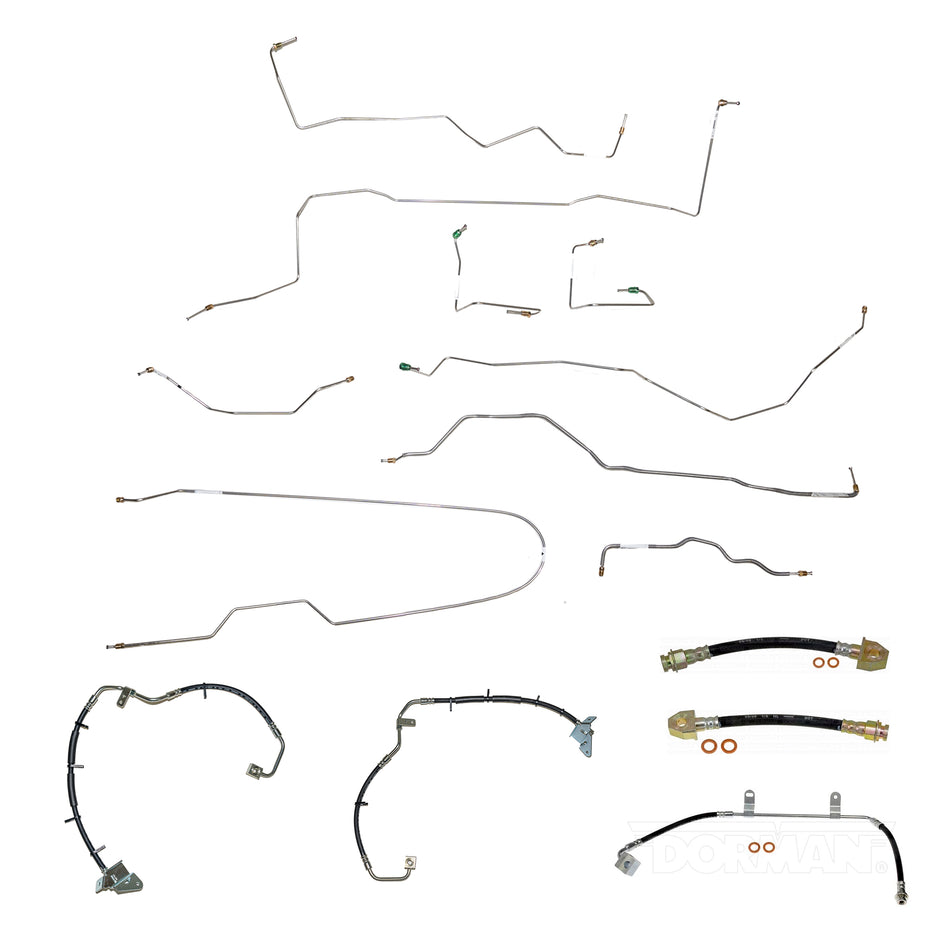 03-04 Jeep Grand Cherokee, After 04/27/2003 Complete Brake Line & Hose Kit; Stainless - SSTubes