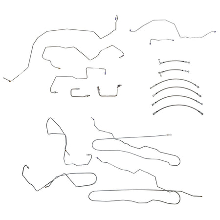 BLH141SS2011-15 Ford F-350, w/ Crew Cab and Long Bed, Traction Control; Complete Brake Line and Hose Kit; StainlessSSTubes