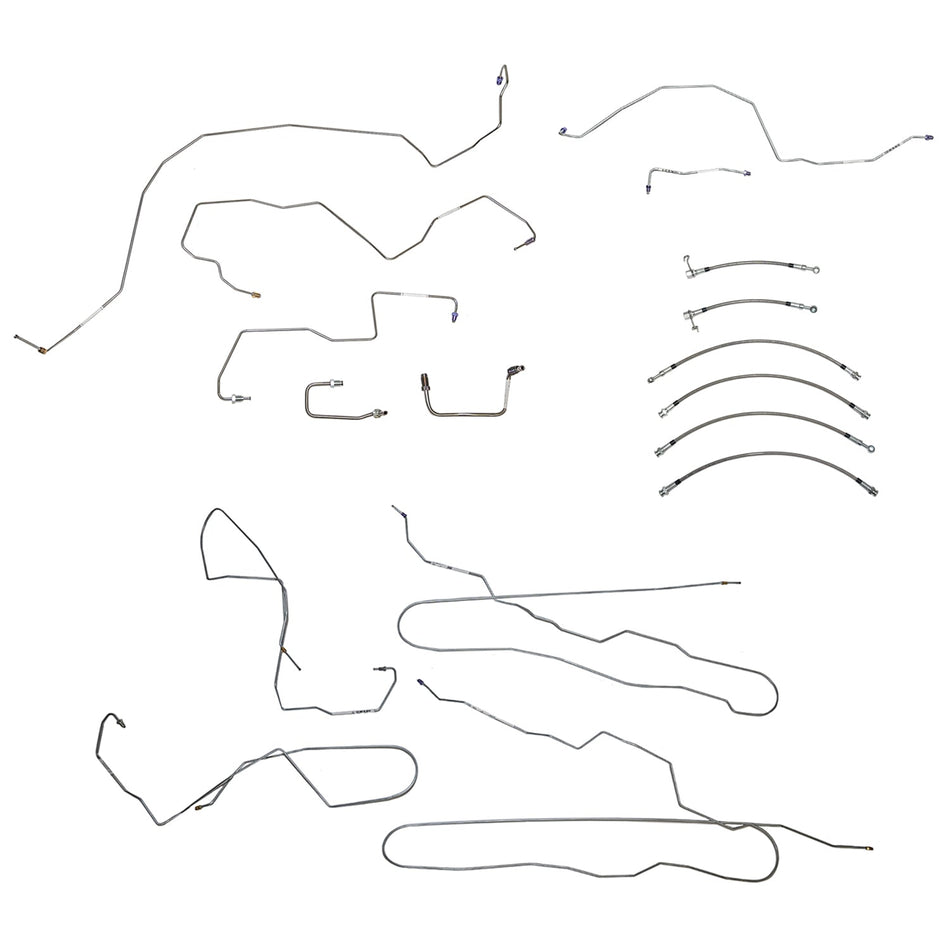 BLH141SS2011-15 Ford F-350, w/ Crew Cab and Long Bed, Traction Control; Complete Brake Line and Hose Kit; StainlessSSTubes