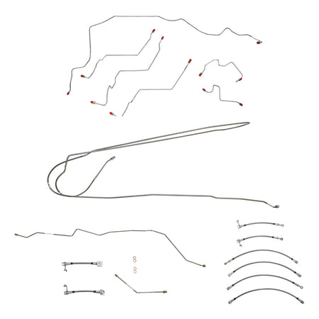 BLH142OM2003-05 Dodge Ram 3500, w/ 5.9L, Ext Cab and Long Bed; Complete Brake Line and Hose Kit; SteelSSTubes