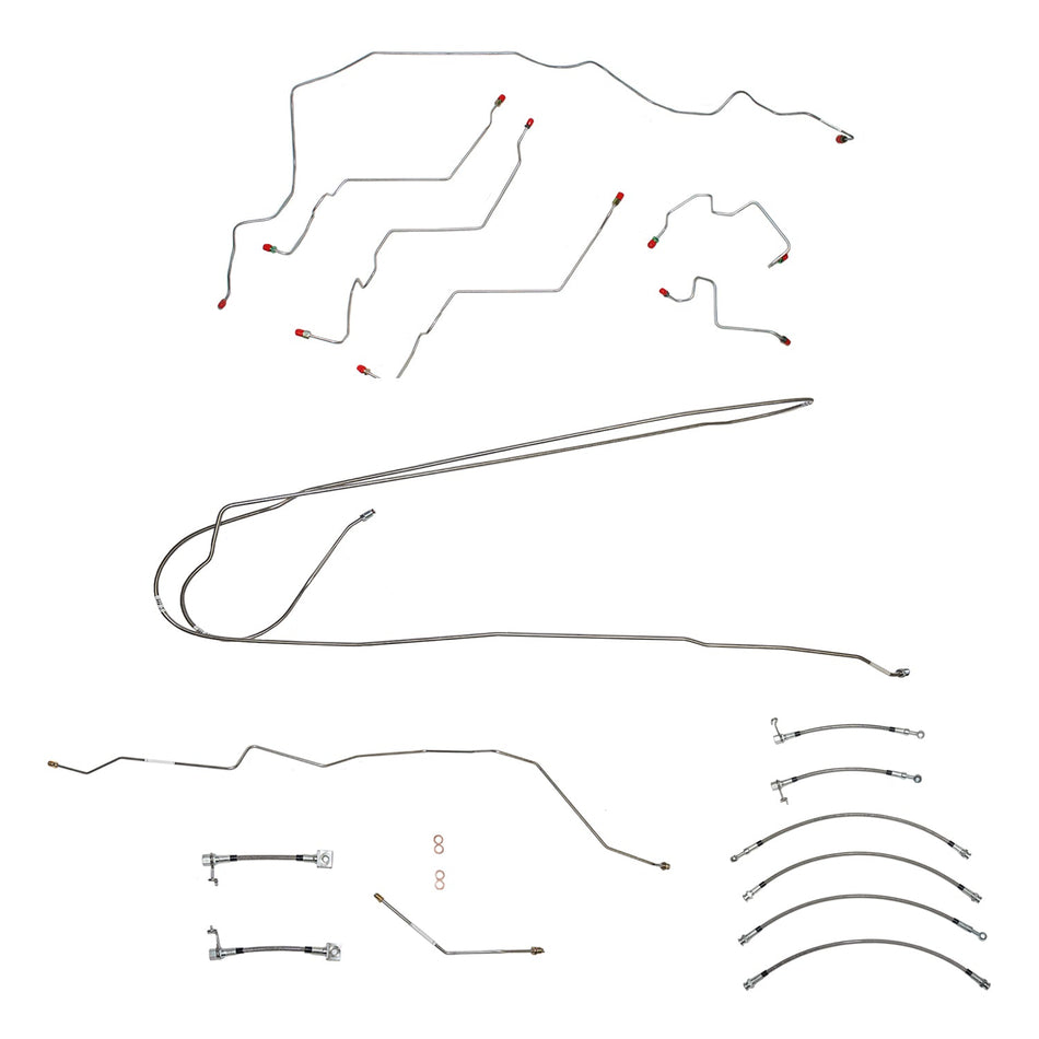 BLH142SS2003-05 Dodge Ram 3500, w/ 5.9L, Ext Cab and Long Bed; Complete Brake Line and Hose Kit; StainlessSSTubes